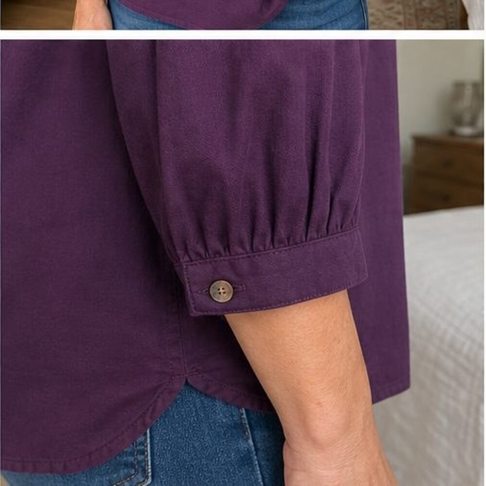 Ivory Button Blouse - Picture 5 of 6